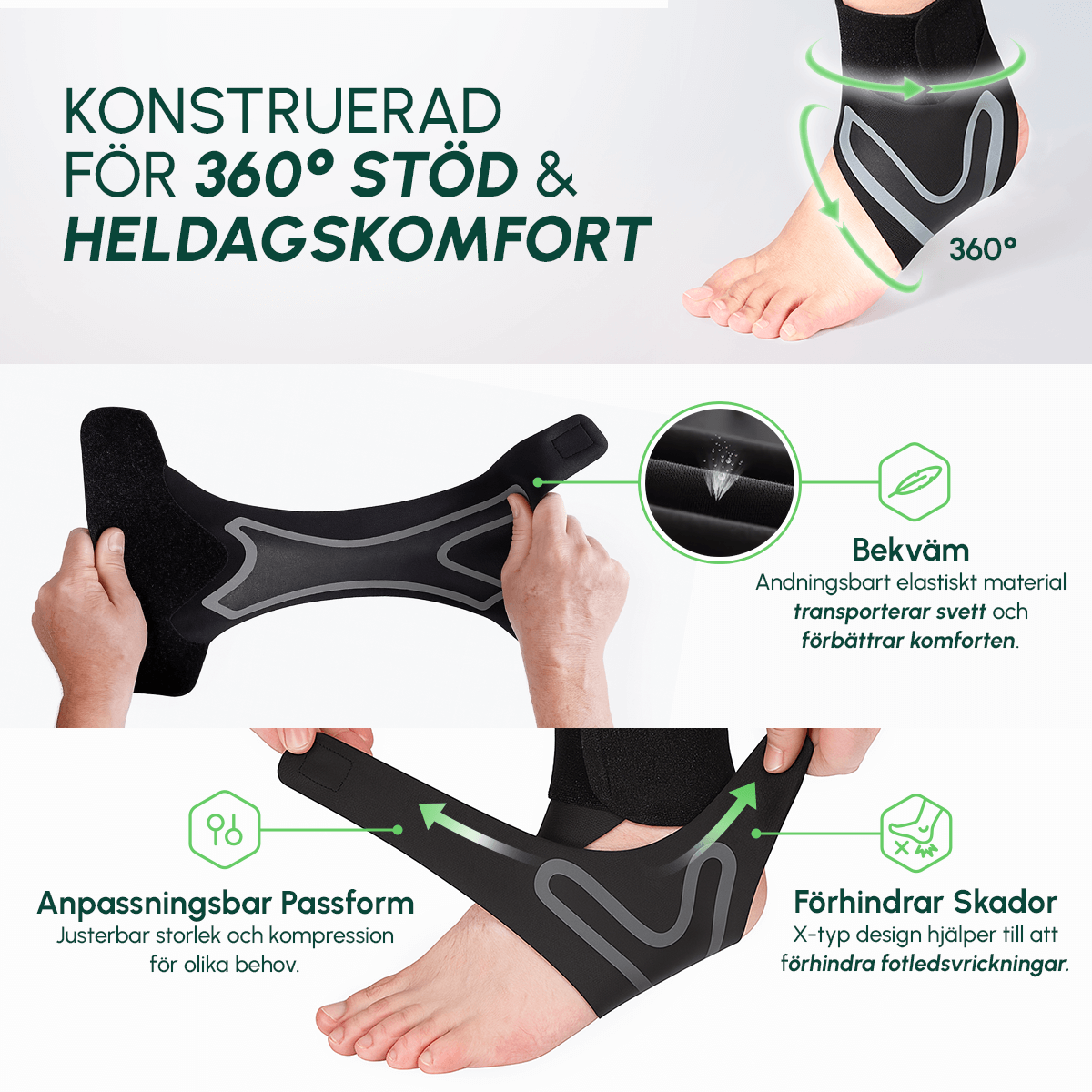 Fotsupporten™ Fußgewölbeunterstützung für Plattfuß und Hohlfuß - 1+1 GRATIS