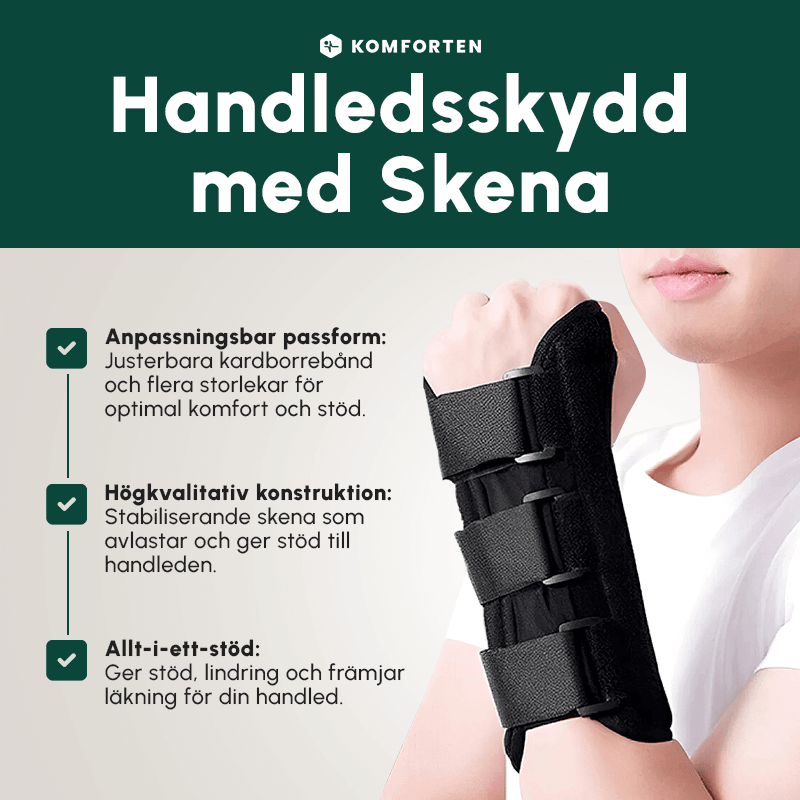 Handledsskydd med Skena för Karpaltunnelsyndrom - Komforten