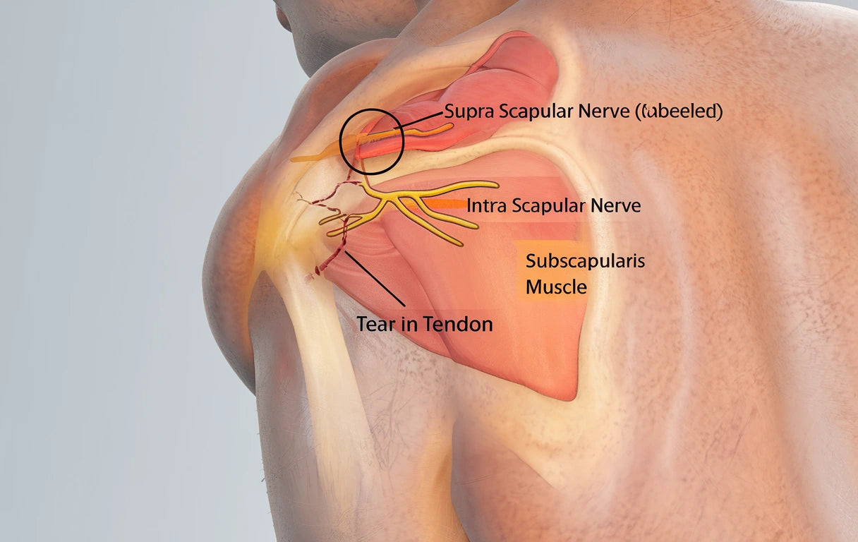 Nervinklämning i axeln uppstår när en nerv kläms