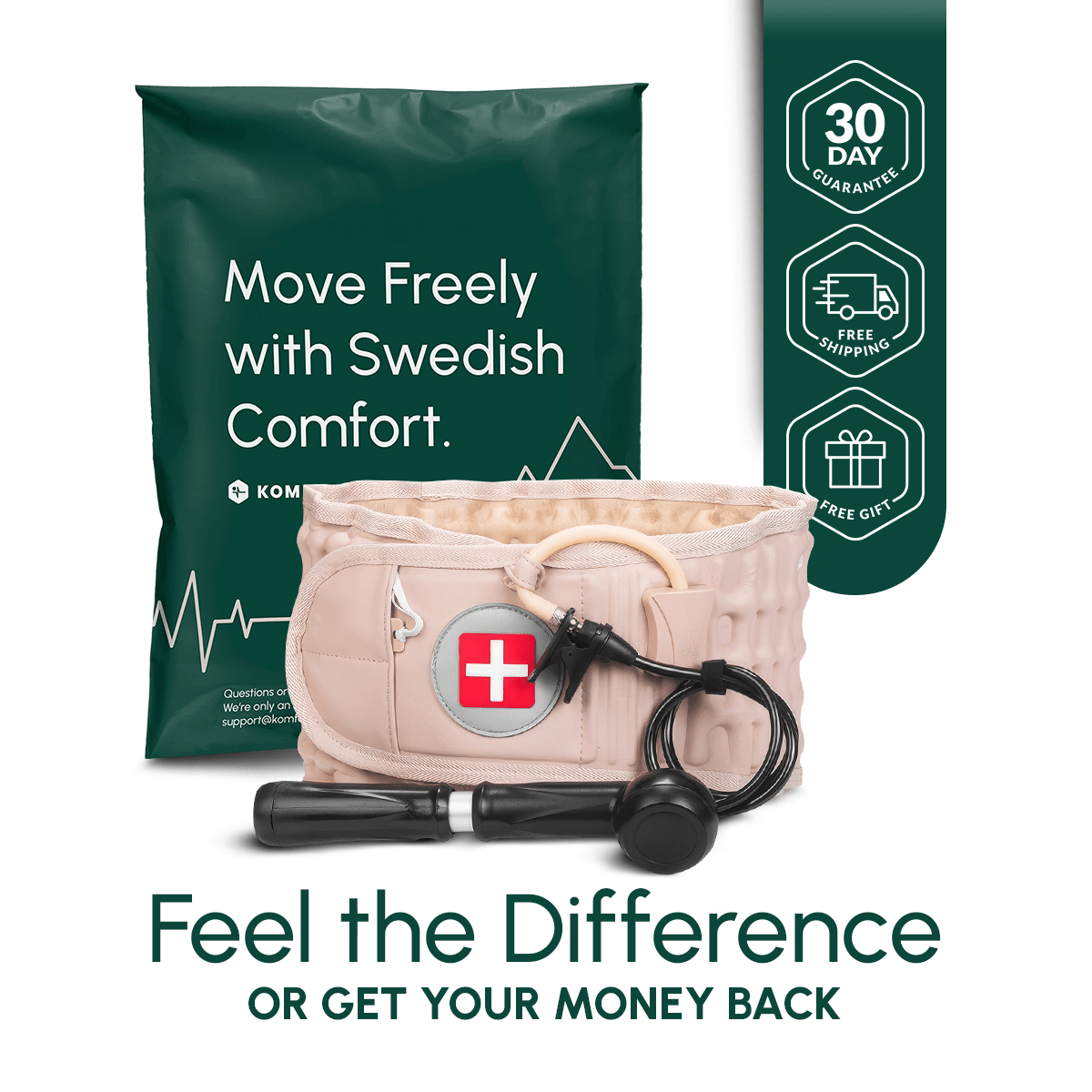 RyggSupporten™ Ländryggsstöd Bälte - Komforten