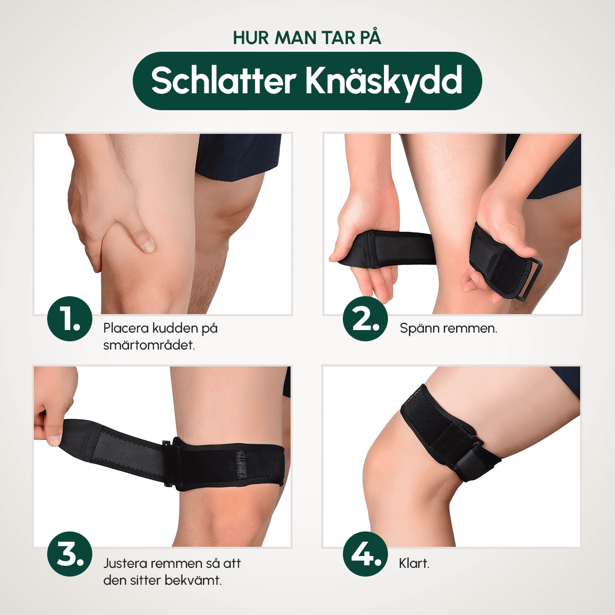 Schlatter Knäskydd – För Schlatterknä, Stabilisering och Smärtlindring - Komforten
