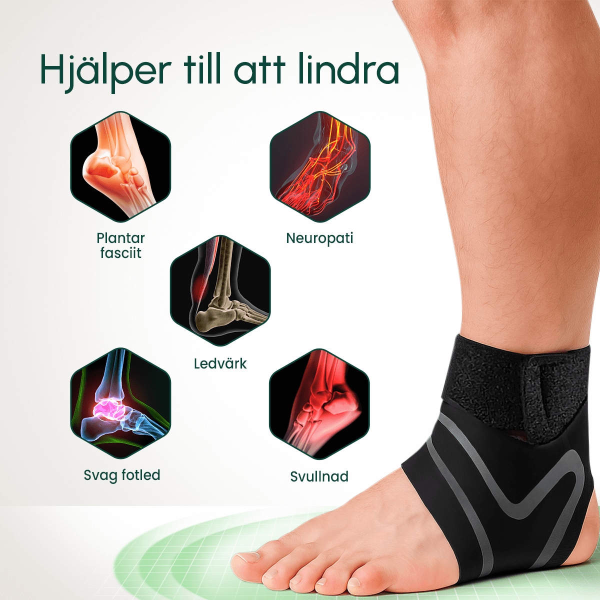 Fotsupporten™ Jalkaholvin tuki litteille ja korkeille jaloille - 1+1 ILMAISEKSI