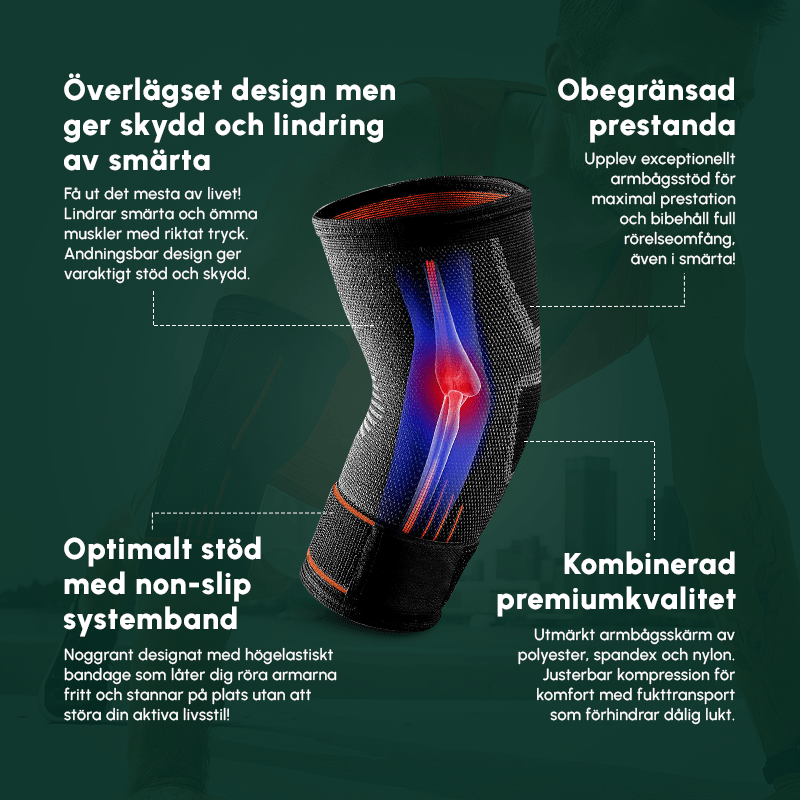 Armbågsstöd för Tennisarmbåge, Golfarmbåge, Gym och Skrivbord och Mer - Komforten