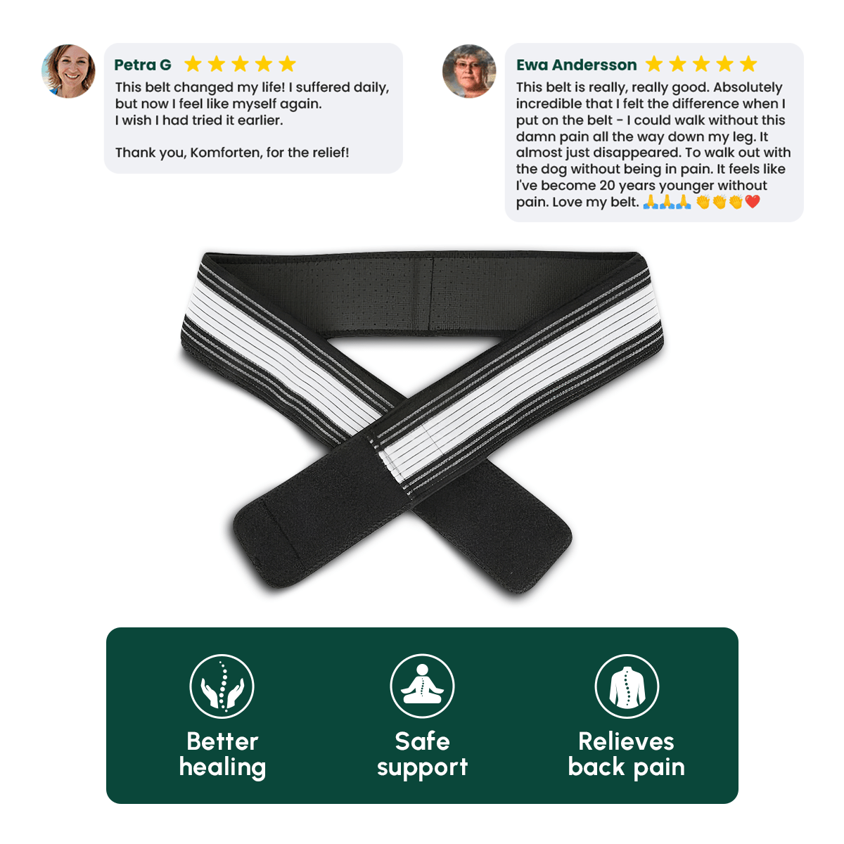 BackRelief Plus™ Double Compression Back Relief Belt - Komforten