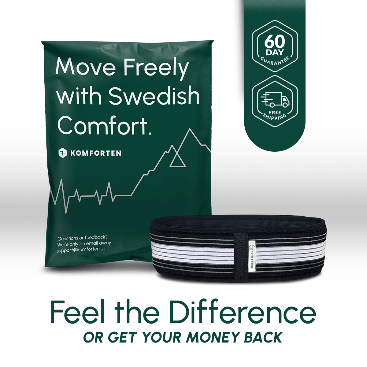 BackRelief Plus™ Double Compression Back Relief Belt - Komforten