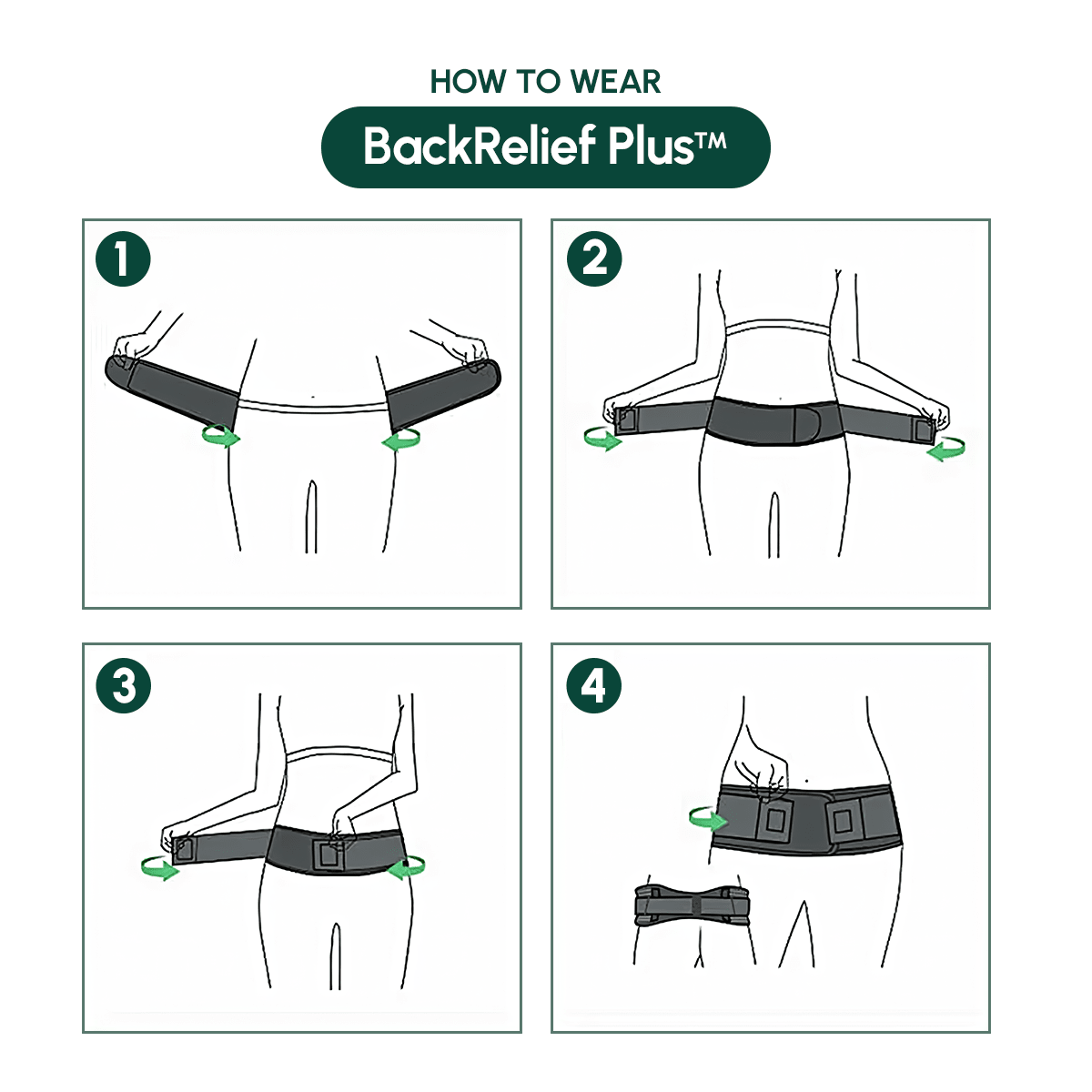 BackRelief Plus™ Double Compression Back Relief Belt - Komforten