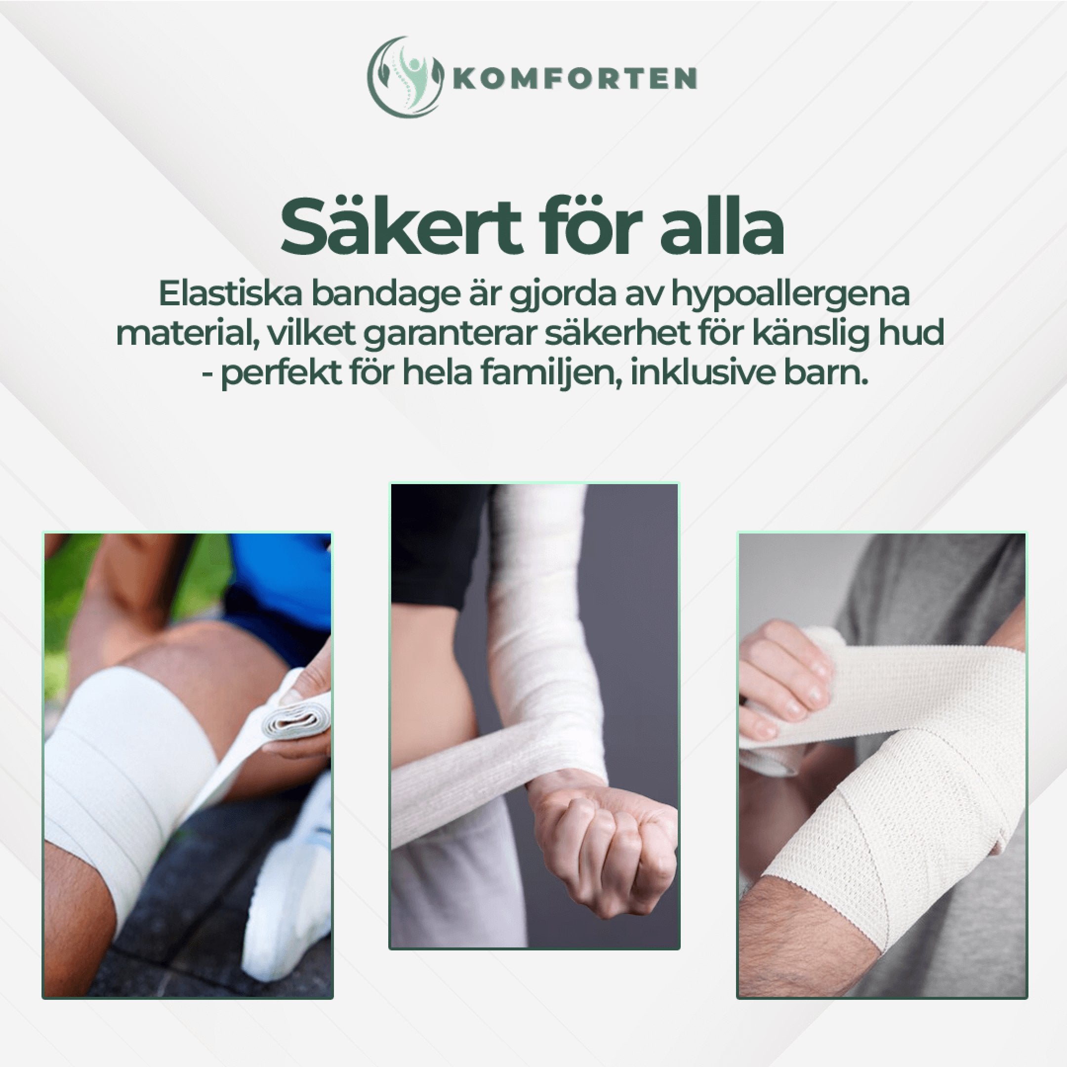 Elastiska bandage Elastiska bandage by Komforten - 7.5cm x 450cm tillgänglig på Komforten