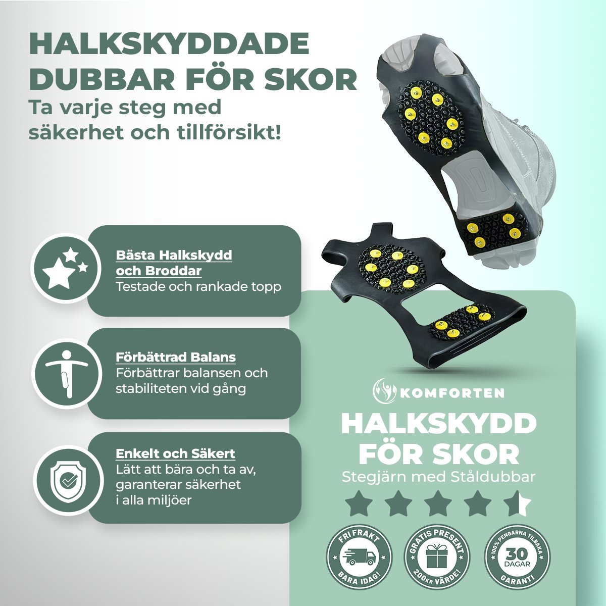 Halkskydd för Skor Halkskydd för skor by Komforten - M (EU35 - 39) tillgänglig på Komforten