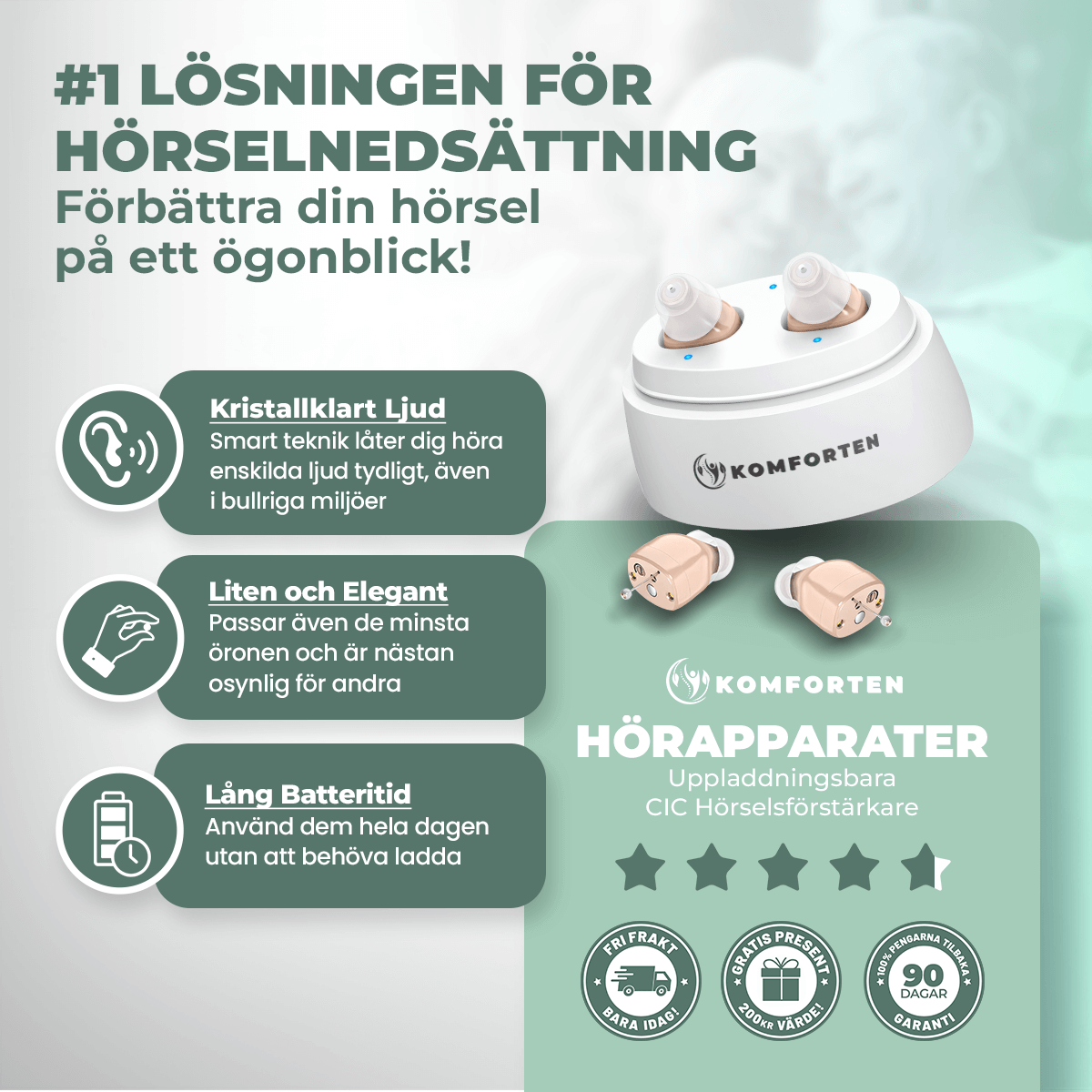 Komfortens Hörsel - Hjälpmedel - Kristallklart Ljud Till En Bråkdel Av Priset - Komforten