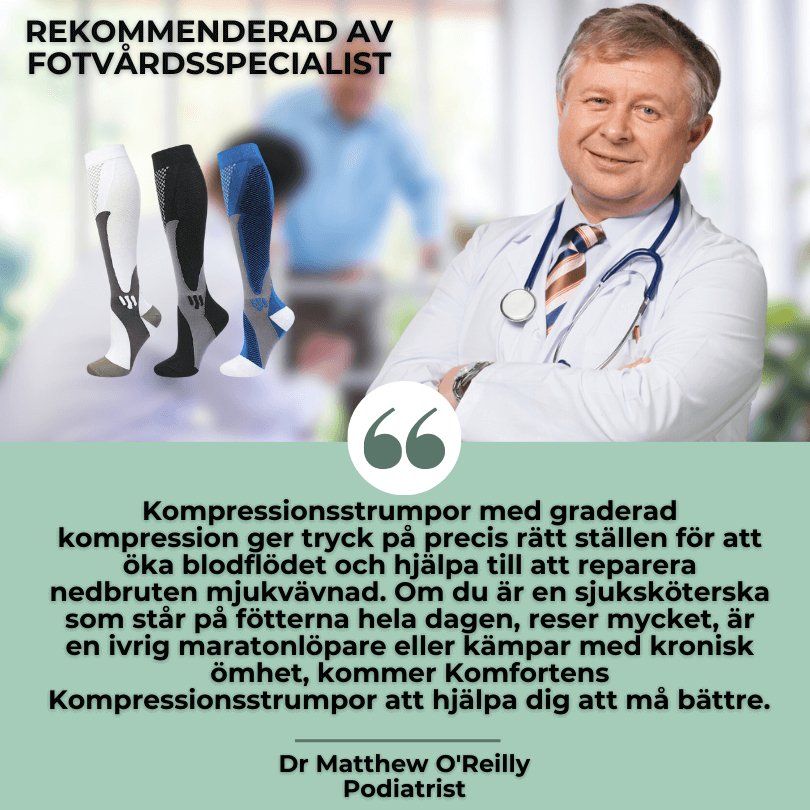 Kompressionsstrumpor by Komforten - Svart tillgänglig på Komforten