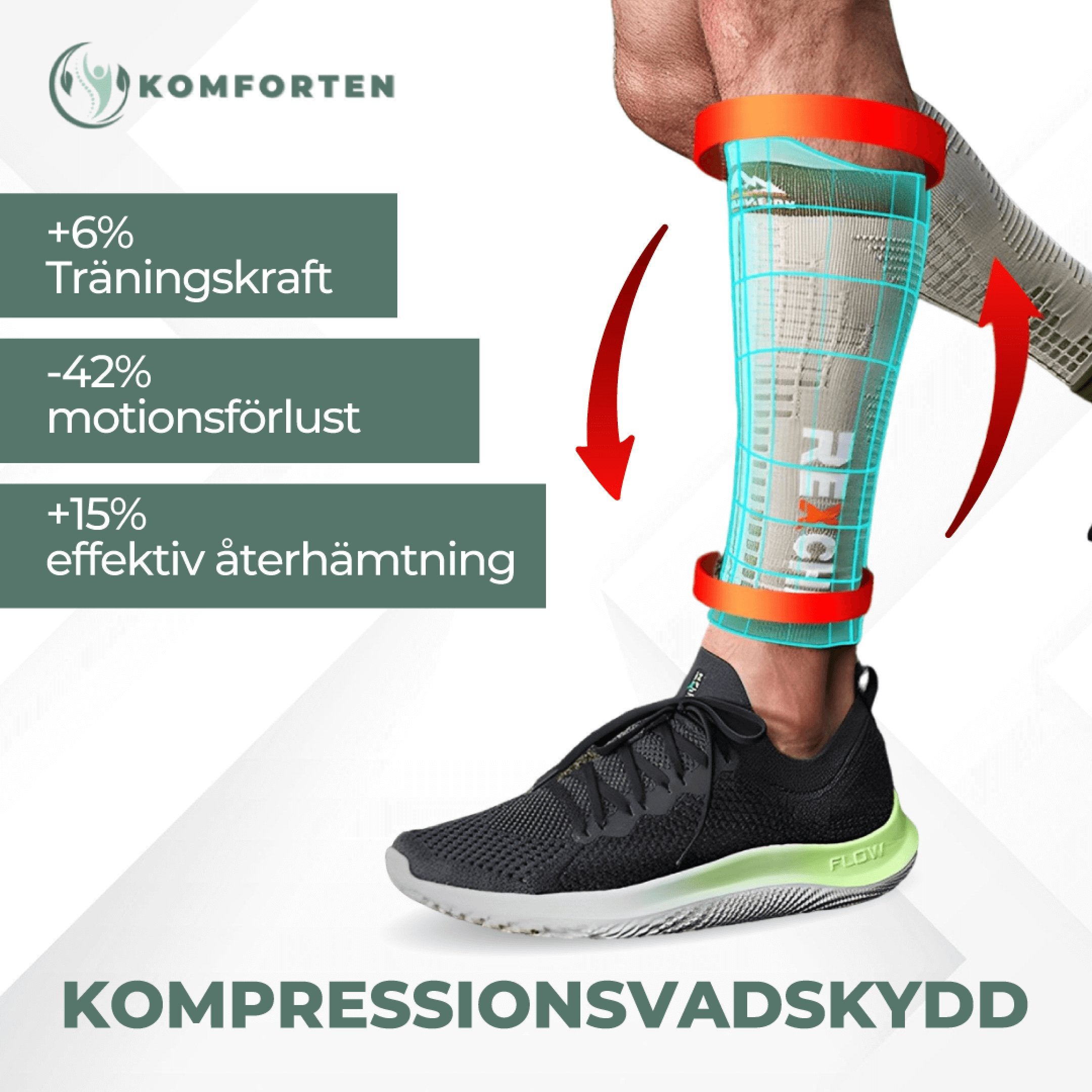 Kompressionsvadskydd Kompressionsvadskydd by Komforten - Grön tillgänglig på Komforten