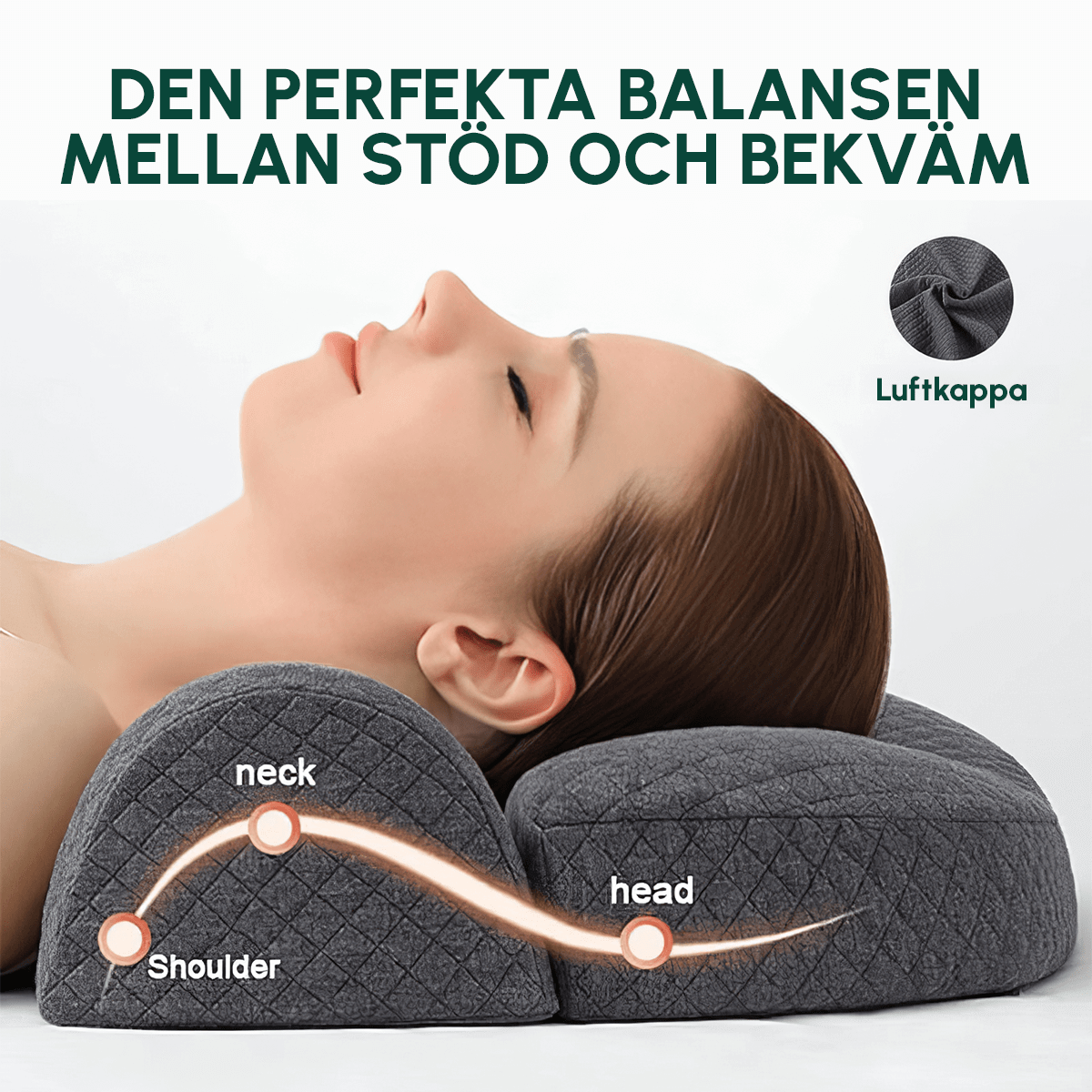 Kudde för Nacken – Ergonomisk Nackkudde Memory Foam - Komforten