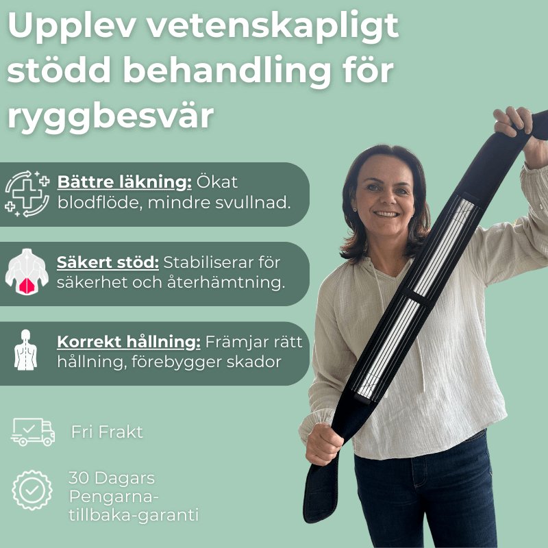 Rygg Komforten - Lindra ryggbesvär och gå utan smärta! by Komforten - Köp 1 för 295kr tillgänglig på Komforten