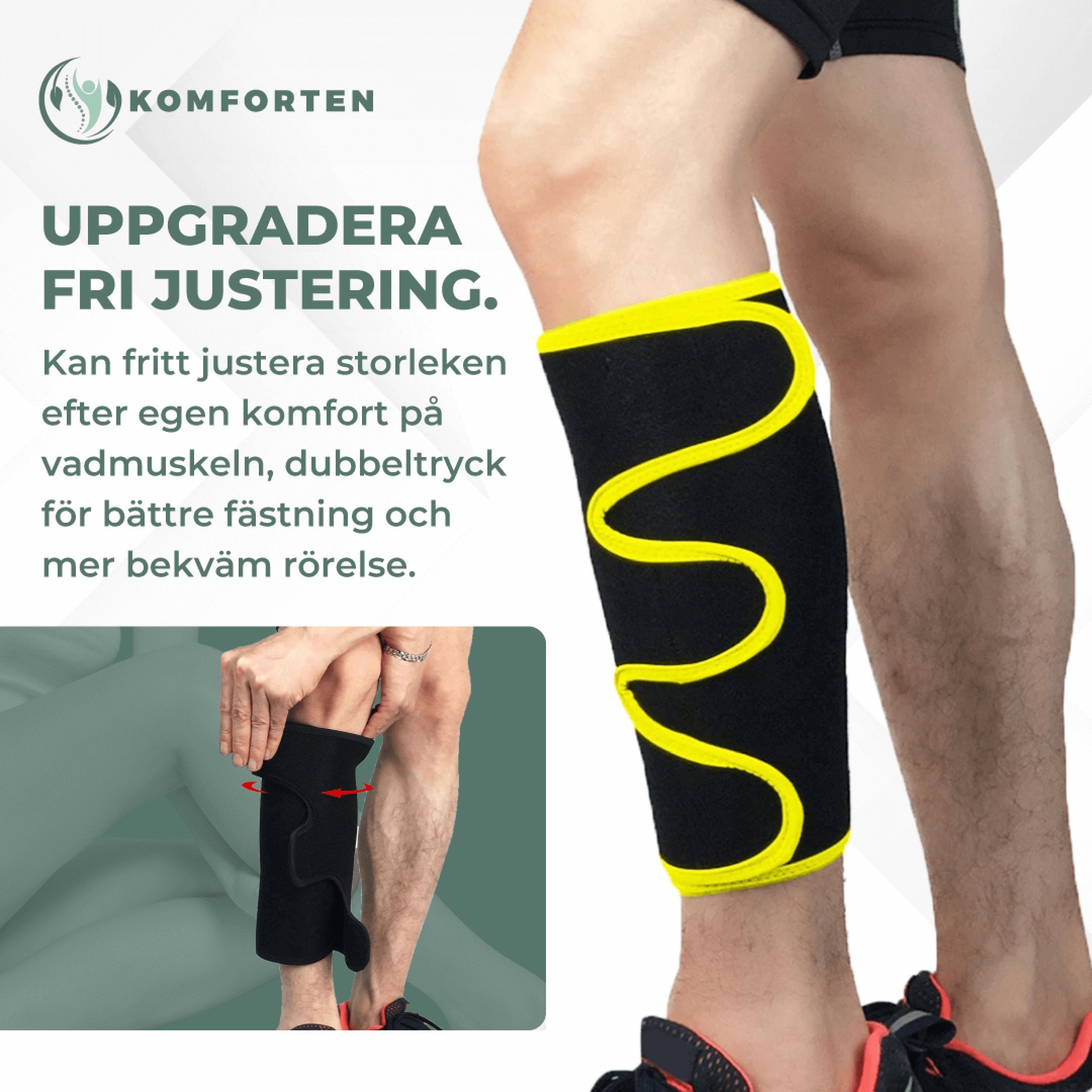 Vadstöd Vadstöd Calf support by Komforten - Svart - 1 styck tillgänglig på Komforten